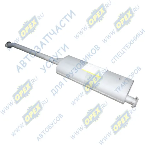 АК 330202-1201008-40 Глушитель Газель Бизнес (дв.Cummins Евро-3) длинная база,ф64 L=1920 Lтрубы=1125; 2 ромбич.фланца 2отв.ф10 Автоглушитель1