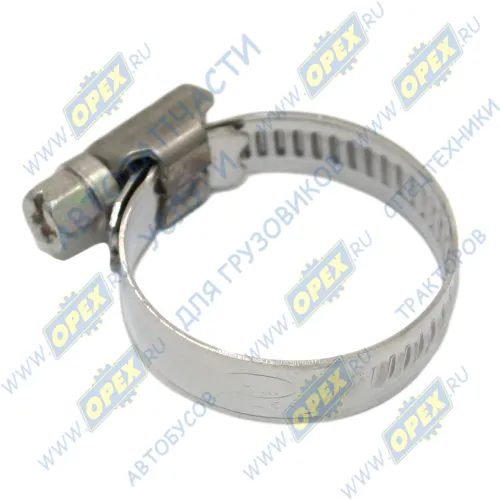 AM-35-027 Хомут червячный ф20-32; нержавеющая сталь АВТОМАГНАТ