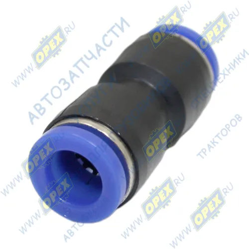 АМ-33-003 Фитинг (штуцер) прямой; трубка ф8/ф8мм (цанга) BPW (1970-2020), MAN Bus (1970-2020), UNIVERSAL (1970-2020), MB Actros MP4 (2011-2020); пластик АВТОМАГНАТ