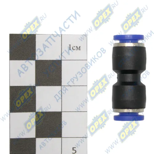 PUC 6 Фитинг (штуцер) ПВХ прямой, трубка ф6/ф6мм (цанга); пвх АВТОМАГНАТ1