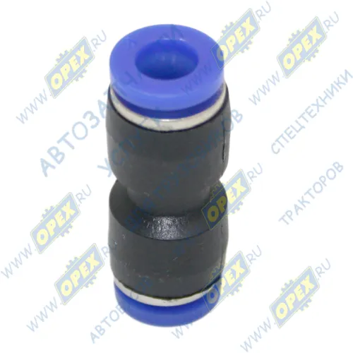 PUC 6 Фитинг (штуцер) ПВХ прямой, трубка ф6/ф6мм (цанга); пвх АВТОМАГНАТ