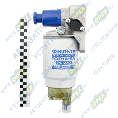 ФГОТ PL 270 Н/О Фильтр топливный PreLine 270 PL270 (без подогрева и датчика) (ФГОТ) ф105 L=240; 2xd=М16х1,5 в сборе; Н/О АВТОМАГНАТ1