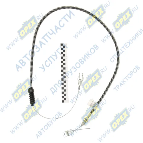 437041-1108580 Трос газа L=1745 в оплетке с пружиной и наконеч.(Привод гибкий) АвтоПартнер