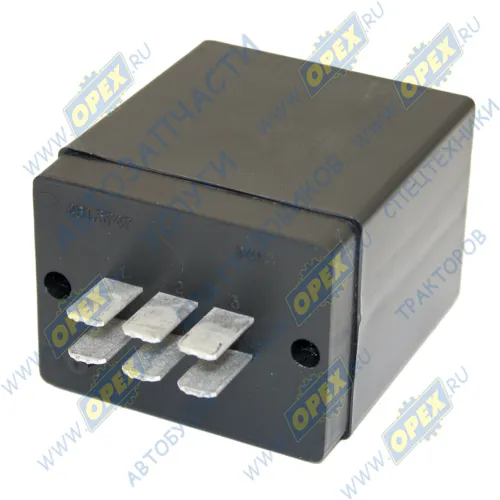 461.3747010 Реле стеклоочистителя (461.3747) 24В 58х42х29; 6 плоских клемм под фишку в блок Реле/С-МАЗ/ Автоприбор
