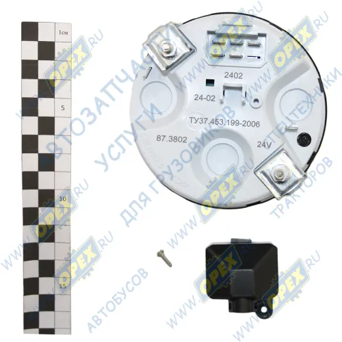 87.3802 Спидометр ф110 h=77 24v 0-120км/ч КАМАЗ,УРАЛ,КРАЗ со светодиод.счётчиком под датчик ПД8089-1,-2,-3,ПД8093,343.3843 Автоприбор1