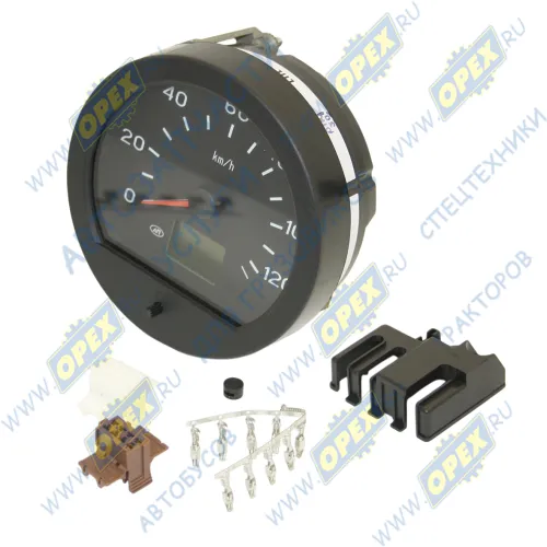 81.3802 Спидометр электронный круглый ф150; шкала 0-120 км/ч, КАМАЗ,ПАЗ (24 В) без датчика скорости и без жгута Автоприбор