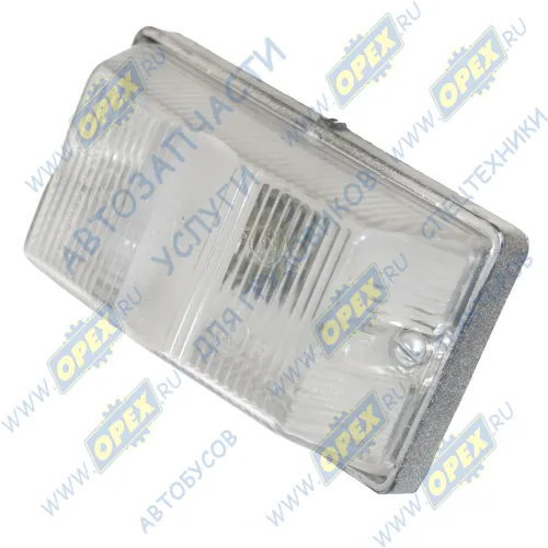 16.3712 б/л Фонарь габаритный (белый) 110х60; фишка 2 плоск.клеммы,24В, НЕФАЗ-5299,МАЗ-103 АвтоТехКом