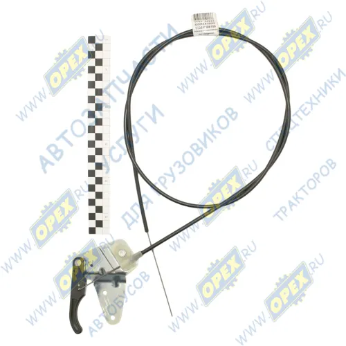 3302-8406150 Трос ф6 L=1800 в оплетке с кроншейном и рычагом капота ГАЗ-3302 (1538х0х0) АвтоТрос1