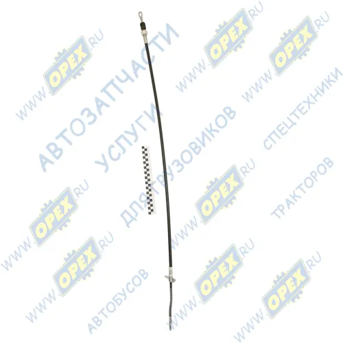 3302-3508180 Трос ручного тормоза ГАЗ-3302 задний; ф12 L=1300 в оплетке с наконеч.L=15 АвтоТрос1