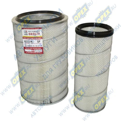 KF7721K SP Фильтр воздушный КОМПЛЕКТ ф300, Н=471 КАМАЗ-6520 (дв.Cummins Евро-2),УРАЛ-63685,К-744 (дв.ЯМЗ238НД5); 721-1109560-20 Автофильтр2