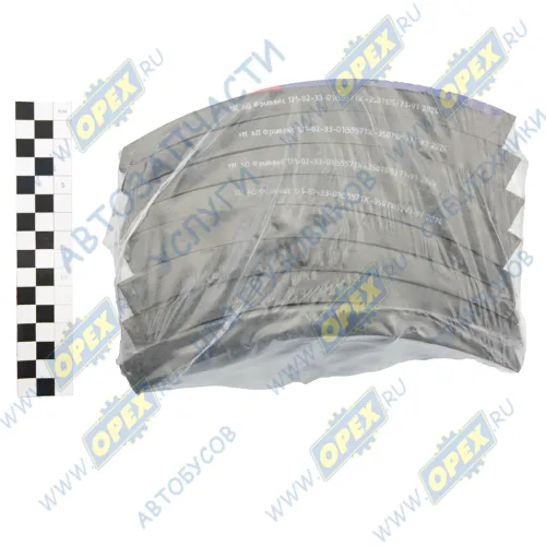 55571х-3501105-СР Накладка тормозная (202х120) УРАЛ н/о (к-т); (комплект 8шт.с заклепками) АККОР2