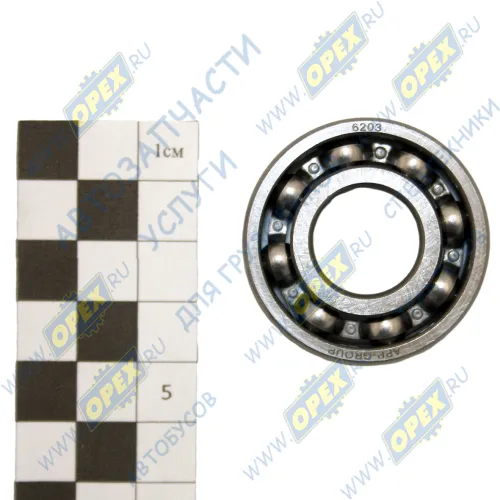 203 (6203) Подшипник 17х40х12 шарик.радиал. 1-ряд. (открытый); сист.охлаждения/ГАЗ/ АПП1