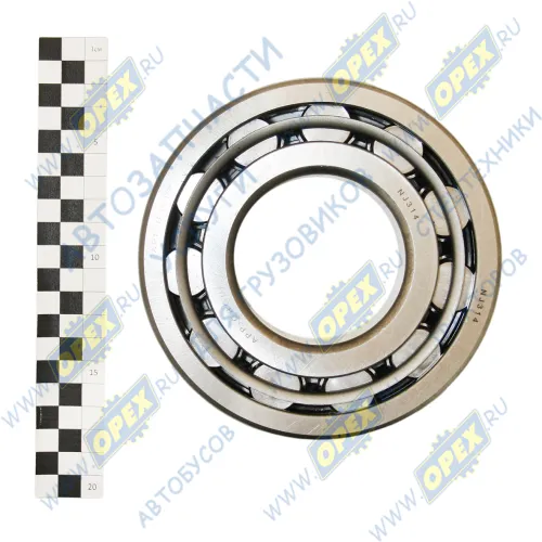 42314КМ (NJ314) Подшипник 70х150х35 ролик.радиал.1-ряд.(вн.обойма подвиж. с буртом); борт.редуктора Т-170 АПП1