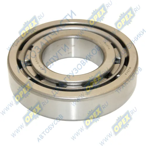 42314КМ (NJ314) Подшипник 70х150х35 ролик.радиал.1-ряд.(вн.обойма подвиж. с буртом); борт.редуктора Т-170 АПП