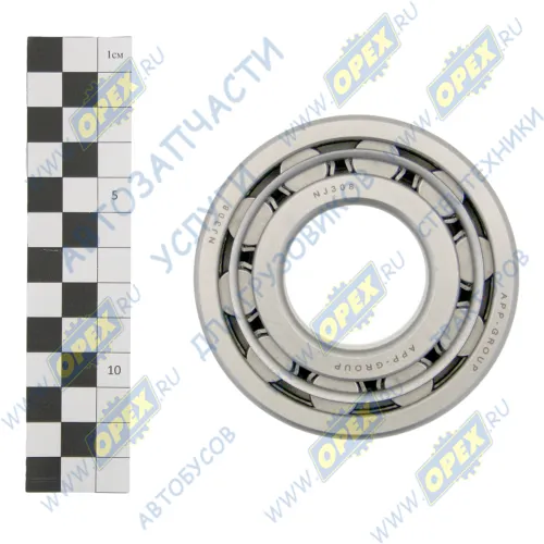 42308КМ (NJ308) Подшипник 40х90х23 ролик.радиал. 1-ряд. (внутр.обойма подвиж. с буртом) АПП1