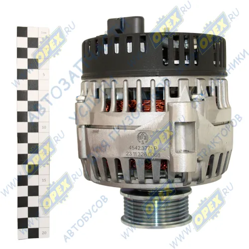 4542.3771 Генератор 28в КАМАЗ (ЕВРО-3,4) поликл.шкив 6 руч. ф60 h=30 с пятипин.разъемом KAMAZ 5460 eng. 740.64-420 Euro-3 2003-; 80А АТЭ-12