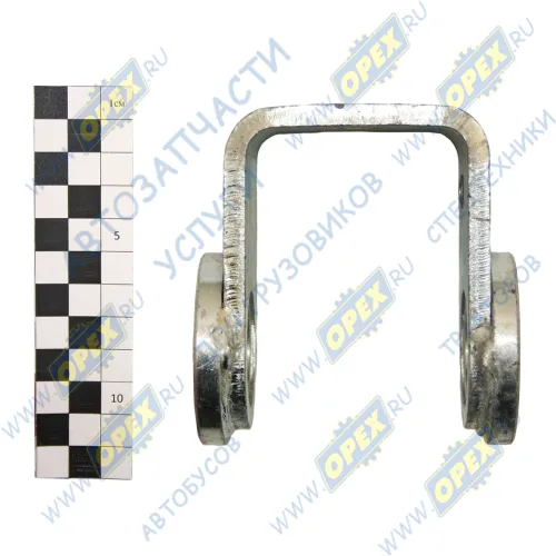 6430-5001706 Опора переднего подрессоривания кабины Побразная L=270 Sвнутр.=65; 2отв.ф28/1отв.ф25/1отв.М10х1,5 АШ1