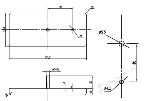 562.3731-01 Катафот ГАЗ-3302 желтый 121х52 (рисунок ромб, крепление 1 винт) АЭК1