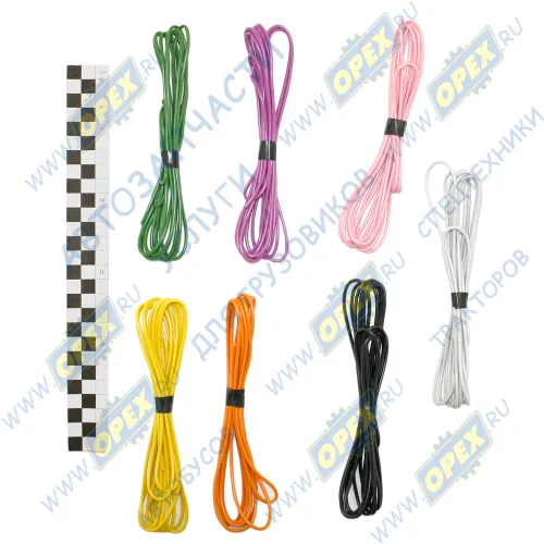 НПР-0,75 Набор автопровода "Радуга" (ПГВА 0,75мм кв., 7 цветов, по 3м); (2835) АЭНК2