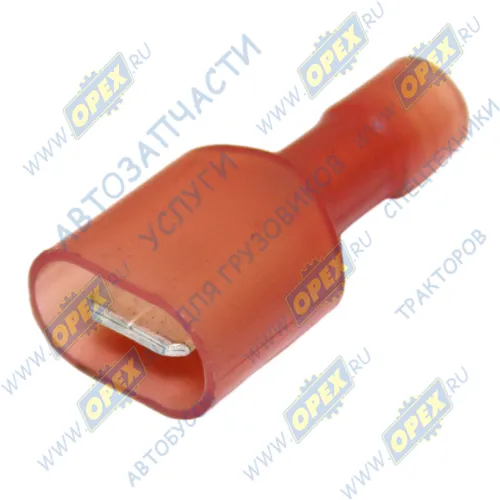 РПИ-П(н)1,5-6,3 Клемма "папа" серии 6,3мм наружняя; с полной изоляцией ПВХ красная (4542) АЭНК