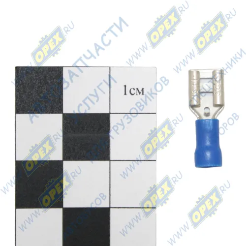 РПИ-М2,5-6,3 Клемма "мама" серии 6,3 наружняя (под провод 2.5мм); с изоляцией ПВХ синяя (3718) АЭНК
