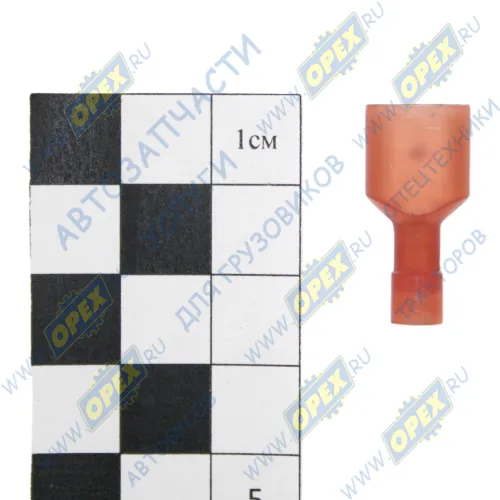 РПИ-П(н)1,5-6,3 Клемма "папа" серии 6,3мм наружняя; с полной изоляцией ПВХ красная (4542) АЭНК1
