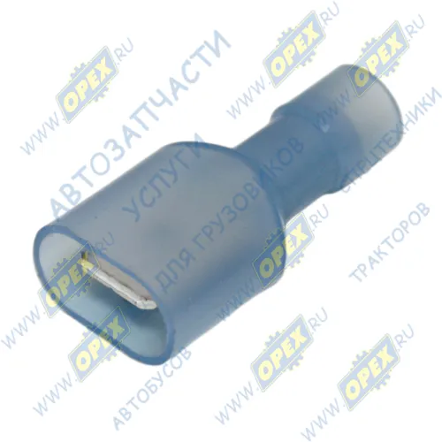 РПИ-П(н)2,5-6,3 Клемма "папа" серии 6,3мм наружняя; с полной изоляцией ПВХ синяя (4543) АЭНК