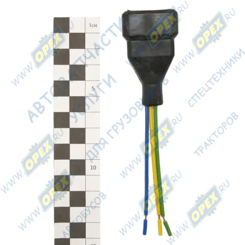 9007СБП Колодка соединительная 4 конт. серии 6,3мм; 4 конт. с 3-мя проводами и пыльником (5426) АЭНК1