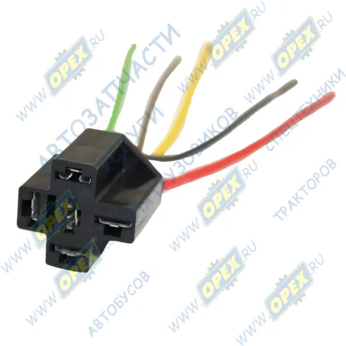 9016СБ5 Колодка соединительная реле; (в сборе с 5-ю пров.2х0,75+3х1,50мм кв. L=120мм)(2872) АЭНК