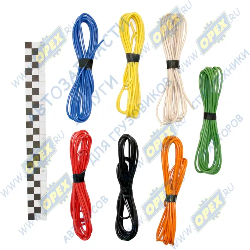 НПР-1,50 Набор автопровода "Радуга" (ПГВА 1,50мм кв., 7 цветов, по 3м); (6559) АЭНК2
