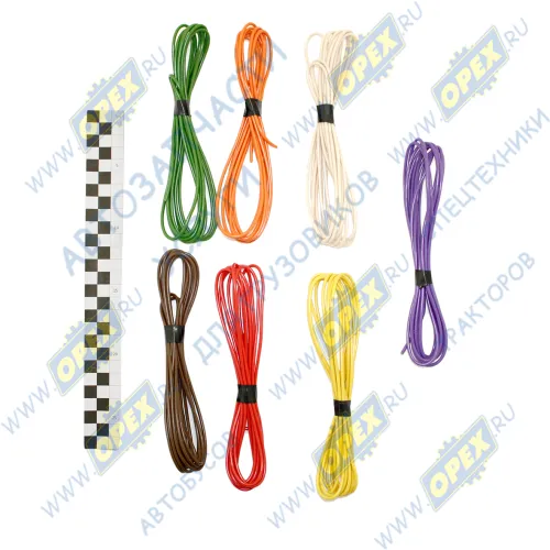НПР-1,00 Набор автопровода "Радуга" (ПГВА 1,00мм кв., 7 цветов, по 3м); (6558) АЭНК2
