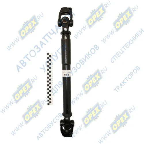 5336-3444050-11 Вал карданный рулевой МАЗ нижний (Lmin=472 mm. Lmax=812 mm.); вилка шпонка/шпонка БААЗ1