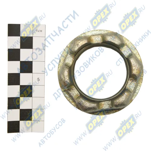 375107-10 Гайка С/И М48х2 h=50 К=64 , корончатая крюка буксировочного МАЗ (М48х2 h=50 К=64, корончатая) БААЗ1