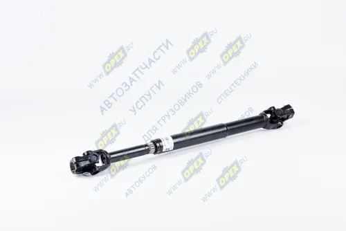 5440-3444050 Вал карданный рулевой МАЗ нижний (Lmin=607 mm. Lmax=917 mm.); вилка шпонка/шпонка БААЗ