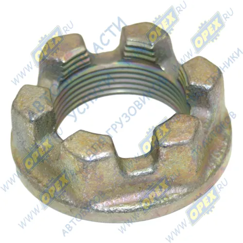 5335-2402036 Гайка ГОСТ-5918 М39х2; h=22 К=54, (коронч.) штанги реактивной,буксирного прибора МАЗ БААЗ