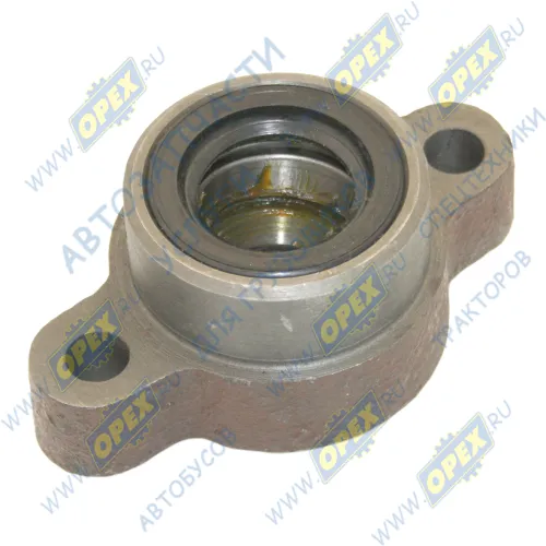 64221-3502018 Стакан кулака разжимного МАЗ с подшипником (фнаруж=72 L=138 h=60 h1=52 h2=26; 2отв.ф15/1отв.М10х1 с ШС, чугун) БААЗ