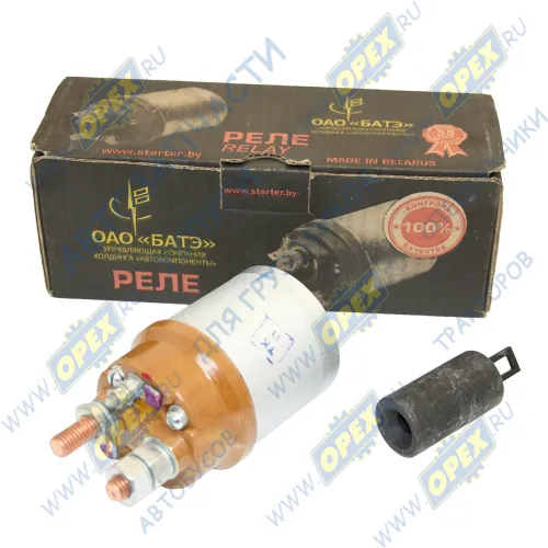 74.3708800-10 Реле втягивающее 12В ф63; фштока=28 L=150 для стартера дв.245,243 трактор беларус 74.3708 БАТЭ