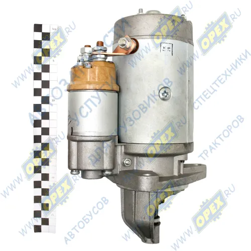 74.3708-02 Стартер 12В, 2.7-3.6кВт, МТЗ,ГАЗ,ПАЗ,ЗИЛ-5301 (дв.ММЗ-240,243,245) с колоколом; 3,6кВт (алюмин. крышка) БАТЭ1