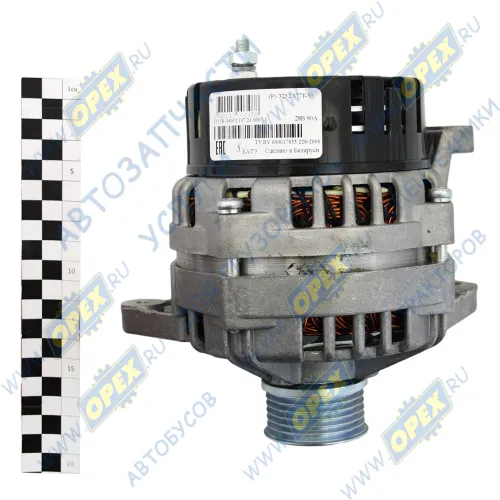 3252.3771000-50 Генератор 28в ЯМЗ-656,658 и их модиф.ЕВРО-3 поликлин.шкив MAZ 656/658 2009- EURO-2,3; 90А БАТЭ2