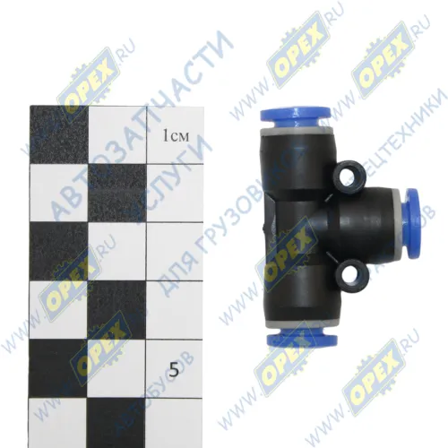 БАК.90306 Фитинг (тройник) Т-образный; трубка ф6/ф6/ф6мм; пластик БелАК1