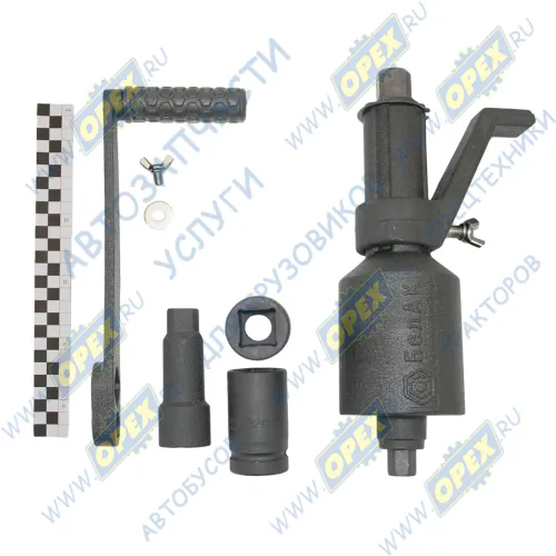 БАК.00118 Гайковерт механический 32х33 2х скоростной с удлинителем и головками БелАК3