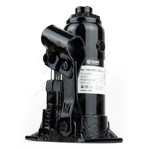 БАК.00027 Домкрат гидравлический г/п 3 тонны; (TUV, 2 клапана) БелАК6