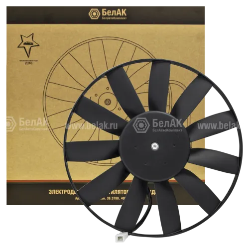 БАК.11845 Электровентилятор 12V(11 лопаст) радиатора ГАЗ-3110,31105,Газель (дв.ЗМЗ-405,406,409) GAZ 2217 2.3i 1997 - GAZ 2705 2.3i 1997 - GAZ 2752 2.3i 1997 - G БелАК2