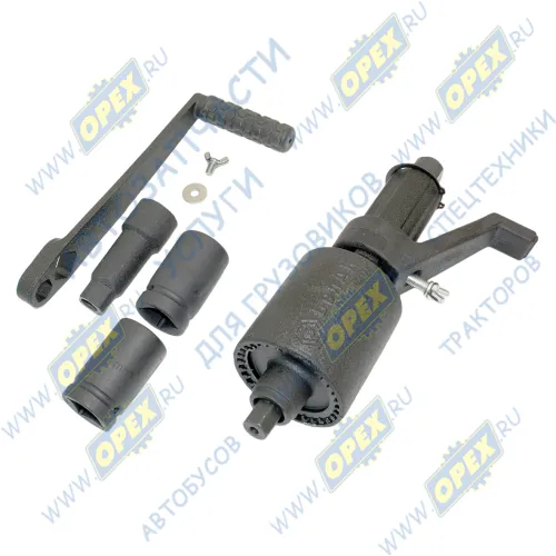 БАК.00118 Гайковерт механический 32х33 2х скоростной с удлинителем и головками БелАК4