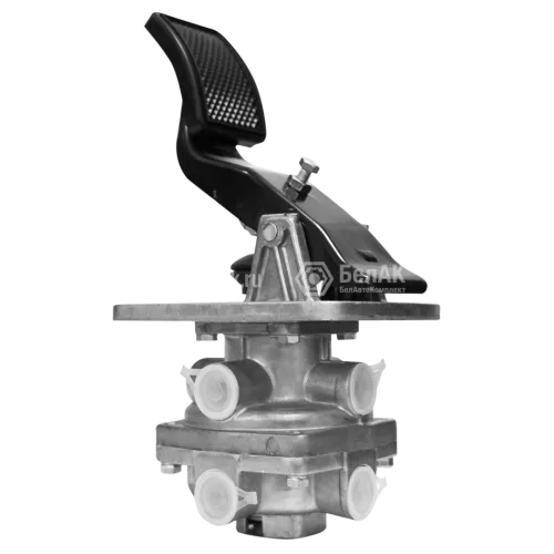 БАК.13514 Кран тормозной 2-х секционный подпедальный (с педалью в СБ); (ГТК Н/О) МАЗ,КамАЗ ЕВРО (8 отверст.М22х1,5/7отверст.ф10) БелАК1