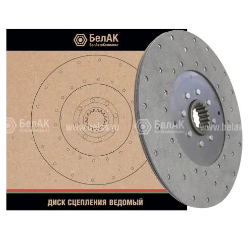 БАК.00270 Диск сцепления ф400; шлиц=17; фшлица=68х6, ведомый/А-01/ с накладками БелАК3
