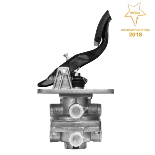 БАК.13514 Кран тормозной 2-х секционный подпедальный (с педалью в СБ); (ГТК Н/О) МАЗ,КамАЗ ЕВРО (8 отверст.М22х1,5/7отверст.ф10) БелАК