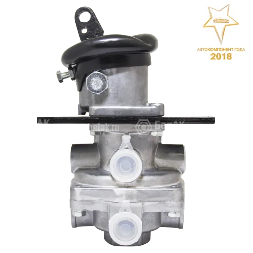 БАК.13508 Кран тормозной 2-х секционный; с рычагом (отл. располож. присоедин бобышек) БелАК