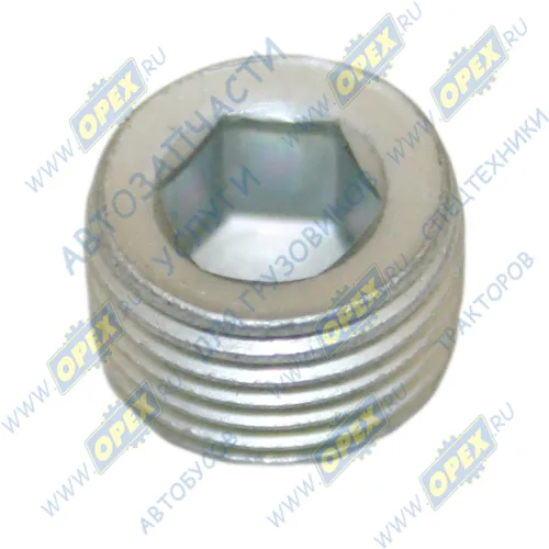 870884 Пробка DIN 906 коническая М10х1 КГ 1/8 внур. шестигранник заглушки каналов картера, ост.2с98-3-73 БелЗАН