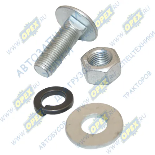 853020 Болт ГОСТ-7802 М12х30х1,25 Р=28; (полукруг. шляп., квадрат. подгол.) креп. бампера КамАЗ БелЗАН